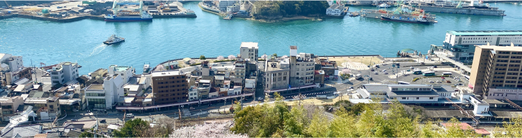上から見た尾道の風景